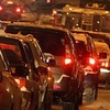 В Керчи десятки автомобилей стоят в пробке