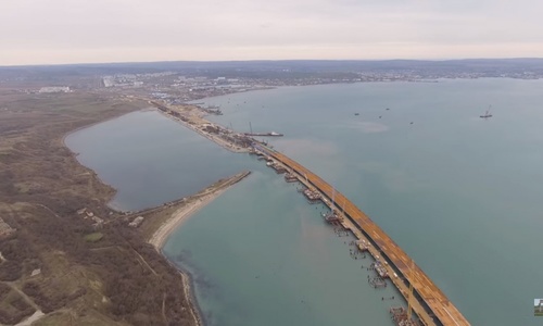 Появилось новое видео со строительства Керченского моста