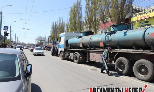 В центре города авария стала причиной большой пробки